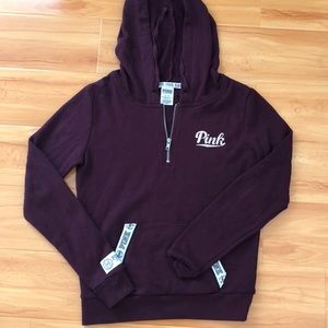 VS PINK maroon perfect half zip